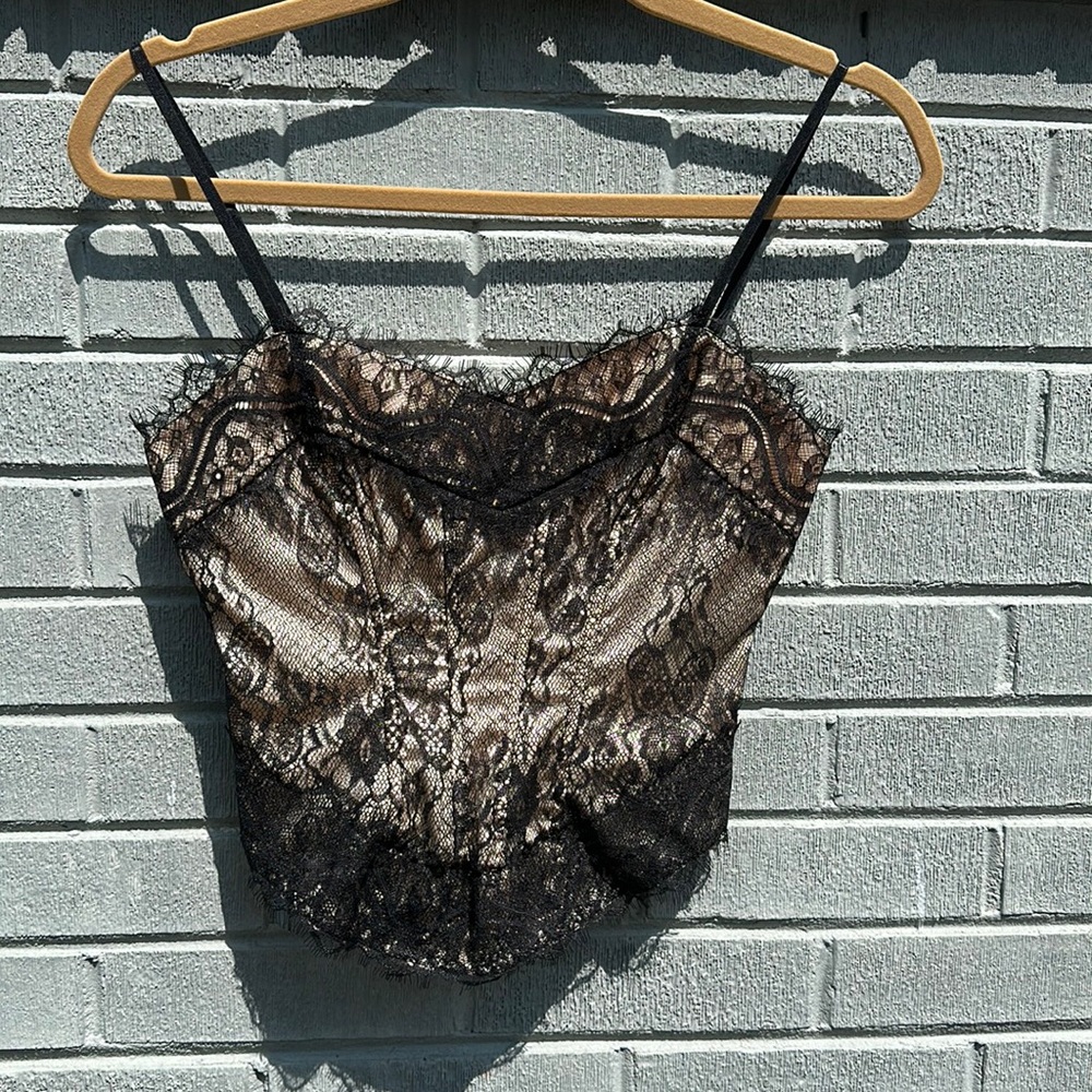 NWT Guess Jeans Tea Stain Lace Bustiers
